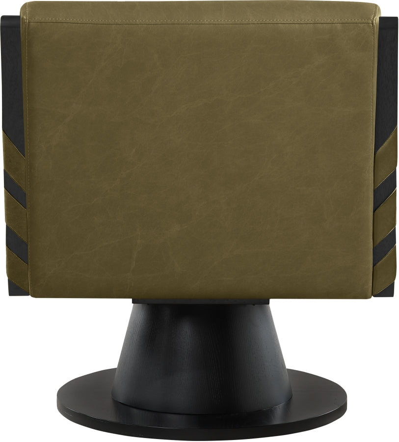 Millwin Vegan Leather Upholstered Swivel Accent Chair
