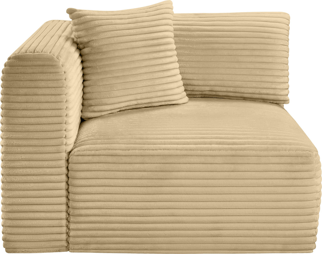 Shaggy Corduroy Performance Fabric Upholstered Accent Chair