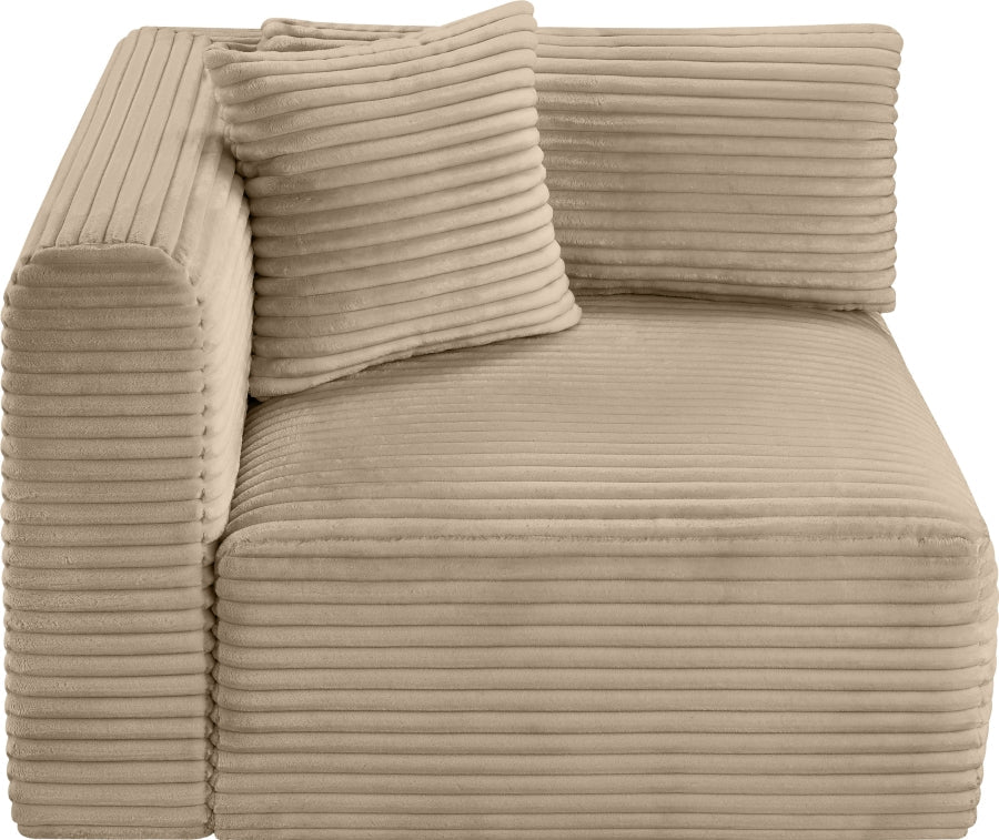 Shaggy Corduroy Performance Fabric Upholstered Accent Chair