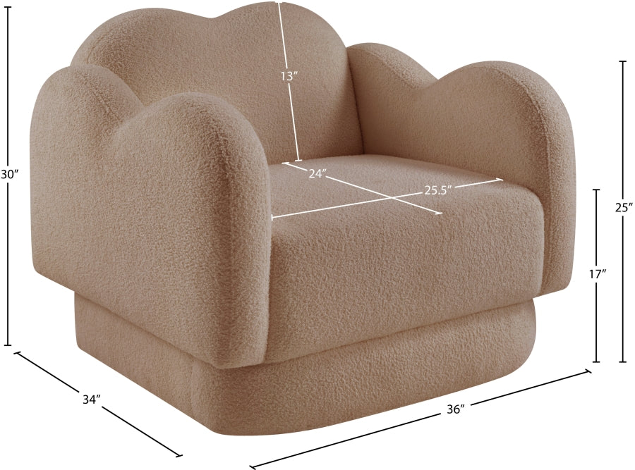 Bloom Teddy Fabric Upholstered Accent Chair