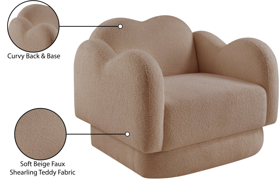 Bloom Teddy Fabric Upholstered Accent Chair