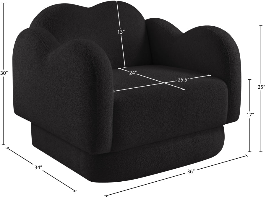Bloom Teddy Fabric Upholstered Accent Chair