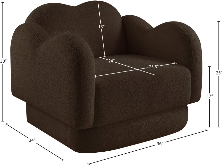 Bloom Teddy Fabric Upholstered Accent Chair