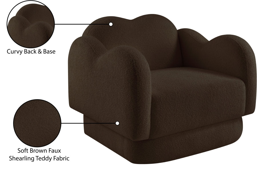 Bloom Teddy Fabric Upholstered Accent Chair