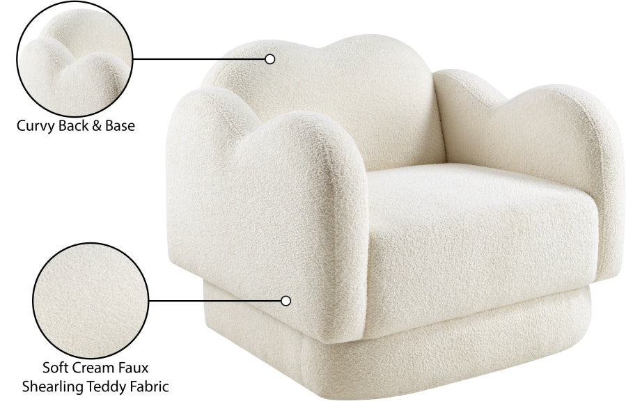 Bloom Teddy Fabric Upholstered Accent Chair