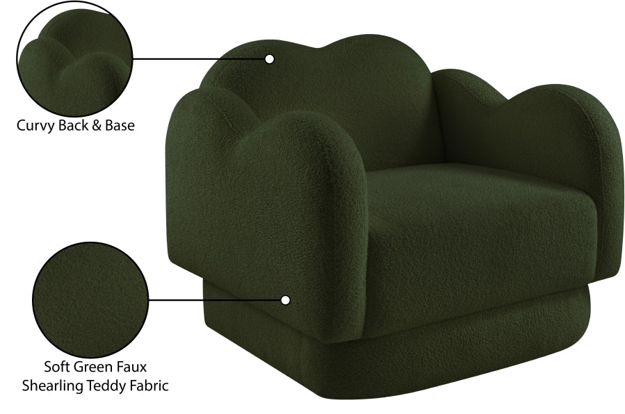 Bloom Teddy Fabric Upholstered Accent Chair