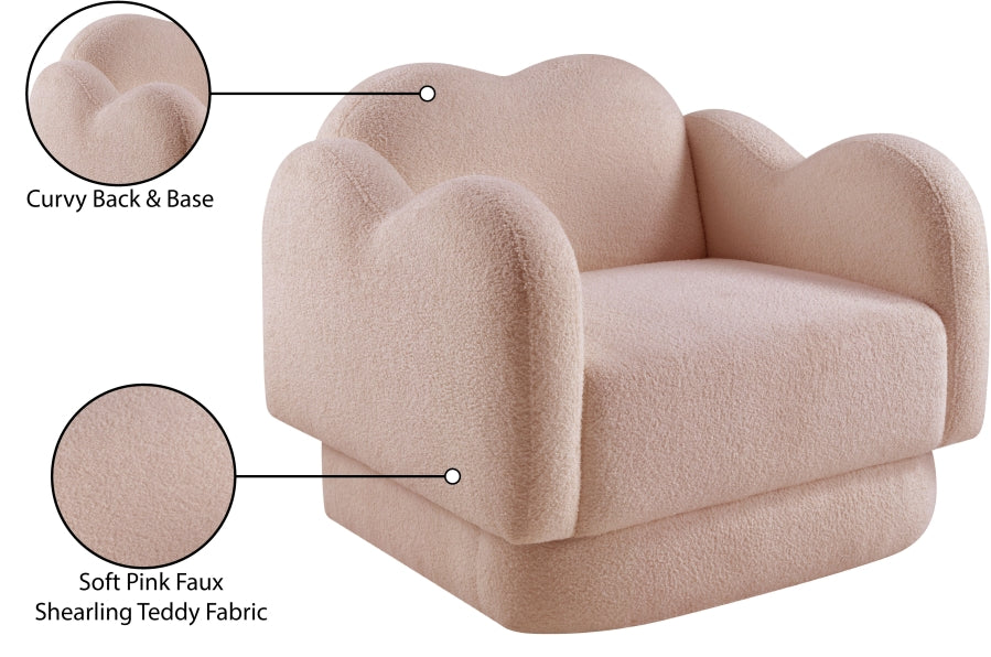 Bloom Teddy Fabric Upholstered Accent Chair