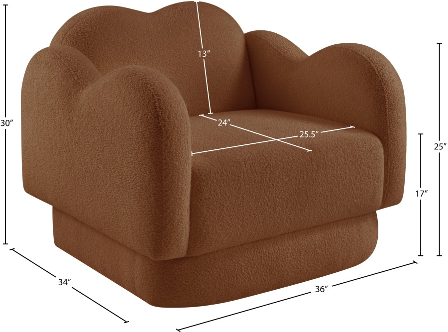 Bloom Teddy Fabric Upholstered Accent Chair