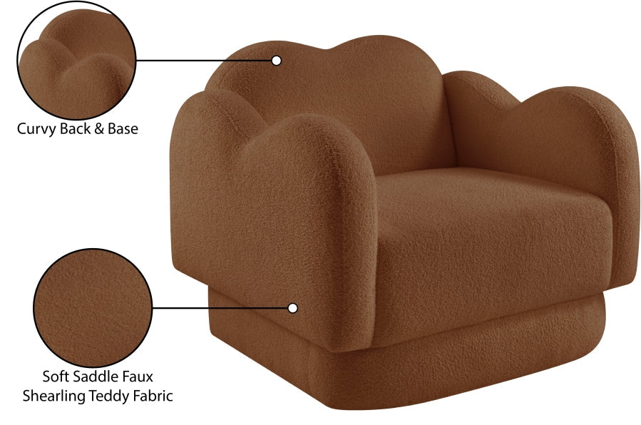 Bloom Teddy Fabric Upholstered Accent Chair