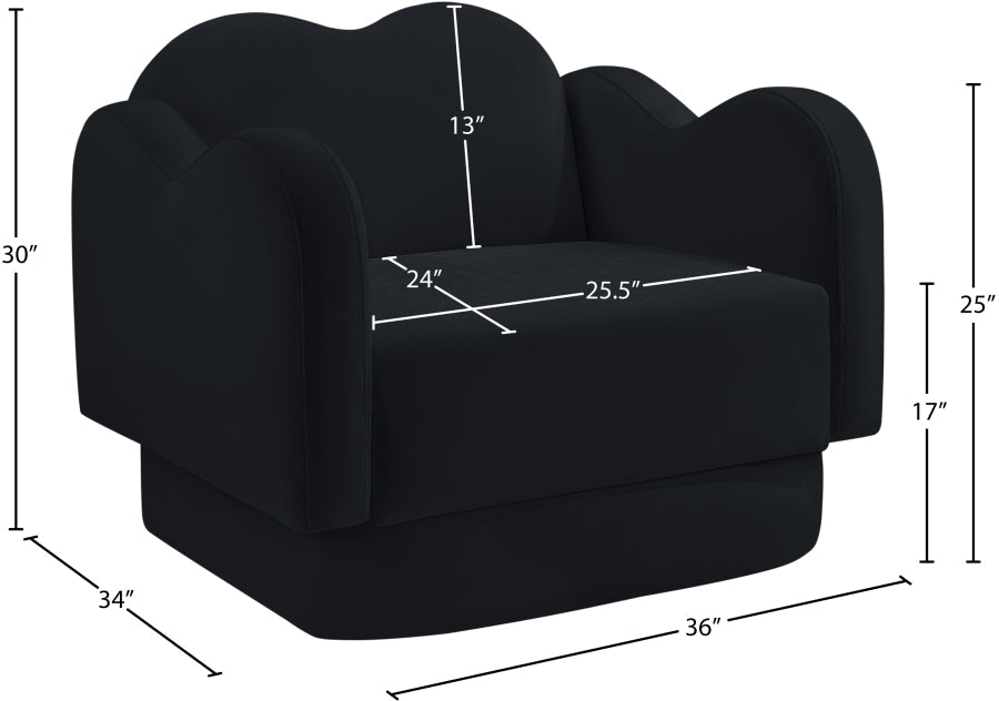 Bloom Velvet Upholstered Accent Chair