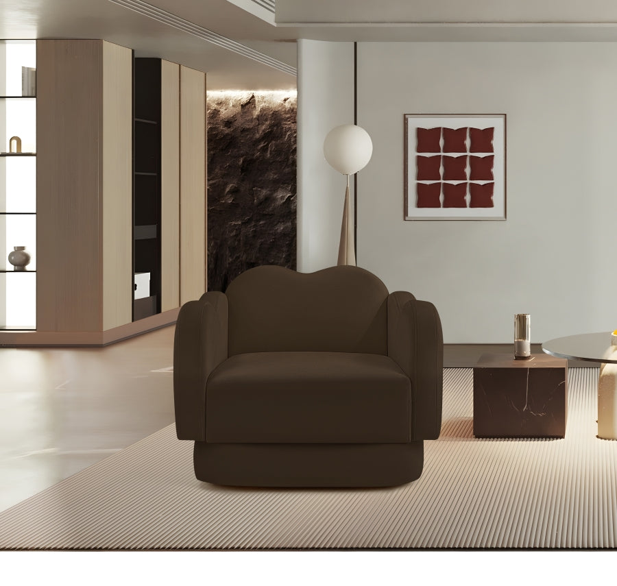 Bloom Velvet Upholstered Accent Chair