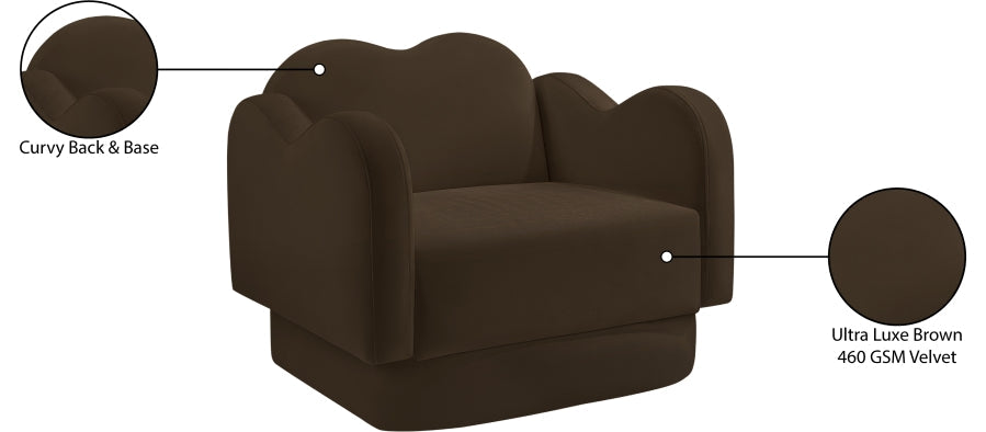 Bloom Velvet Upholstered Accent Chair