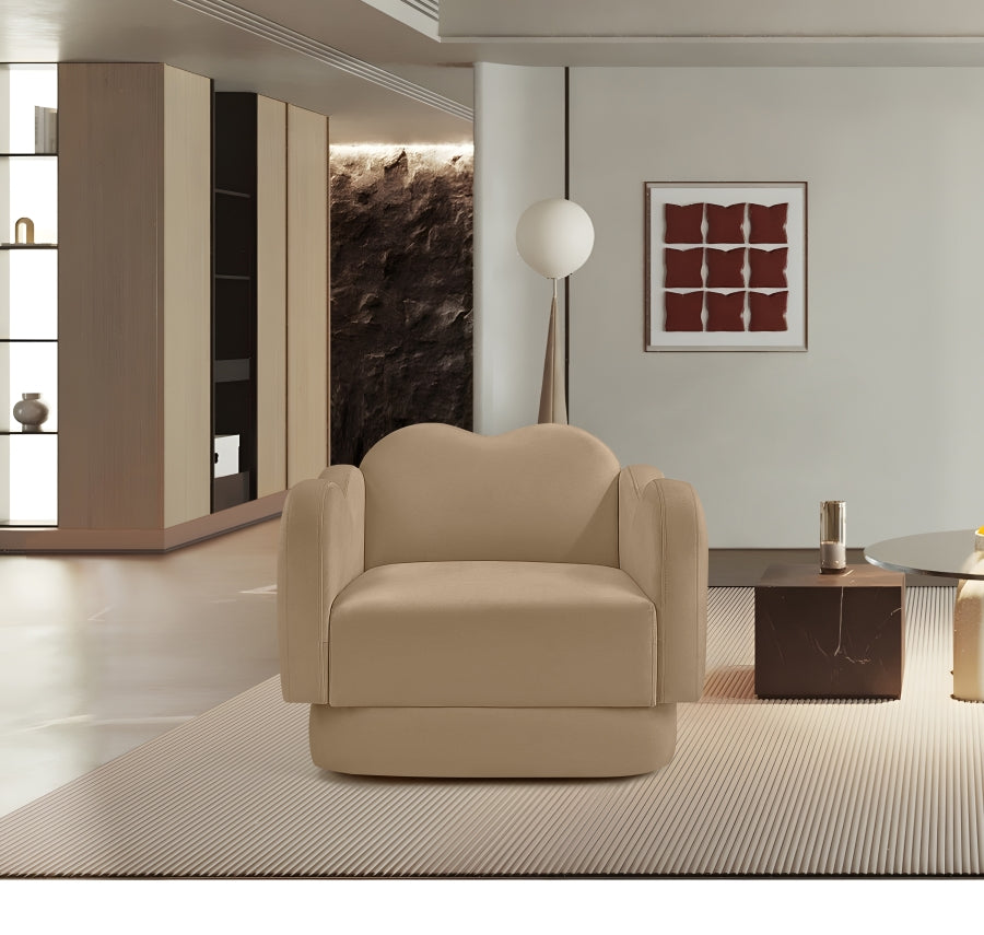 Bloom Velvet Upholstered Accent Chair
