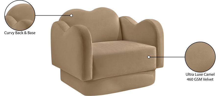 Bloom Velvet Upholstered Accent Chair