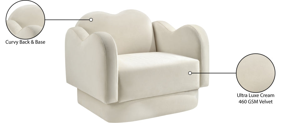 Bloom Velvet Upholstered Accent Chair