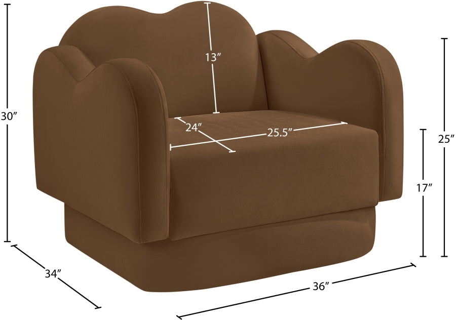 Bloom Velvet Upholstered Accent Chair