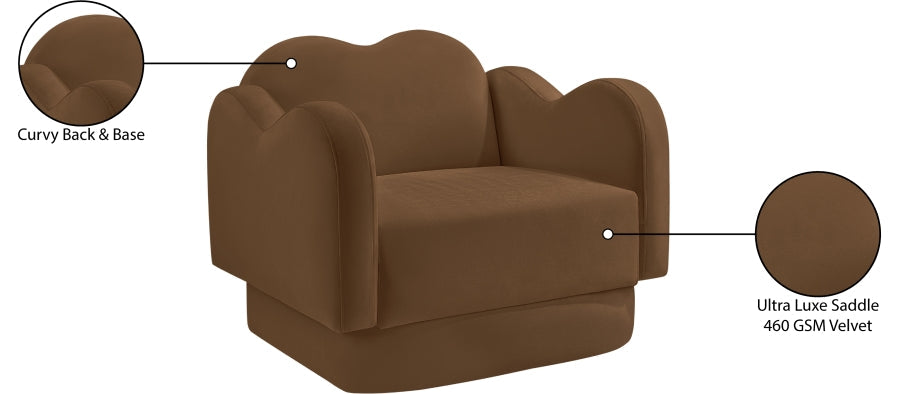 Bloom Velvet Upholstered Accent Chair