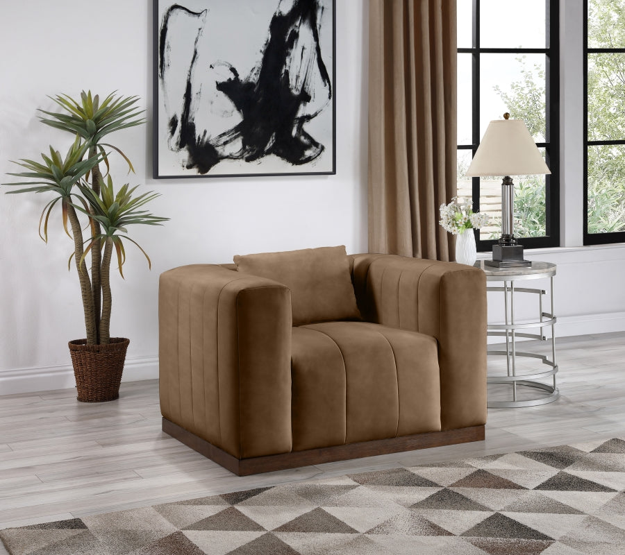 Mallina Vegan Leather Upholstered Accent Chair