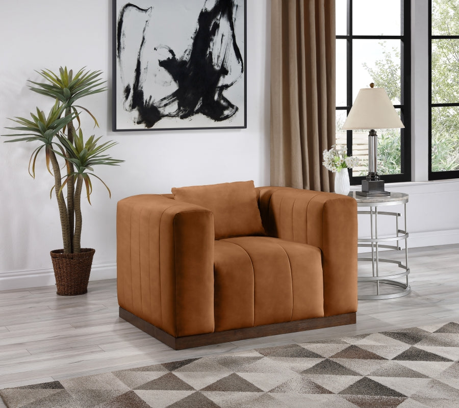 Mallina Vegan Leather Upholstered Accent Chair
