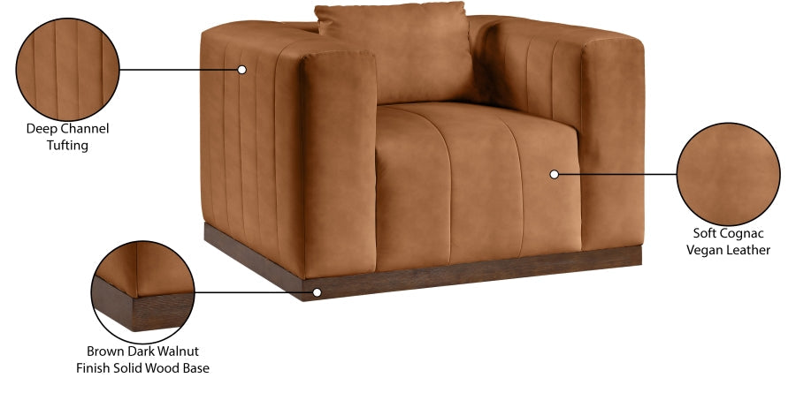 Mallina Vegan Leather Upholstered Accent Chair