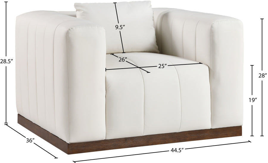 Mallina Vegan Leather Upholstered Accent Chair