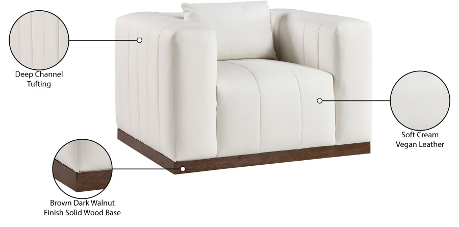 Mallina Vegan Leather Upholstered Accent Chair
