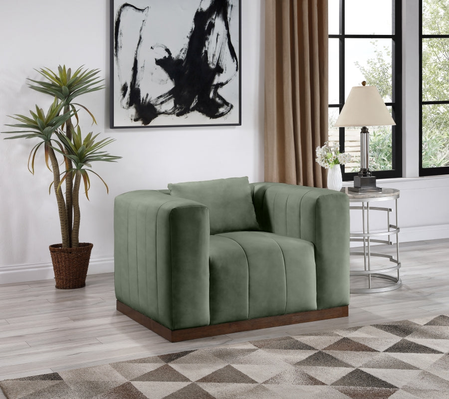 Mallina Vegan Leather Upholstered Accent Chair