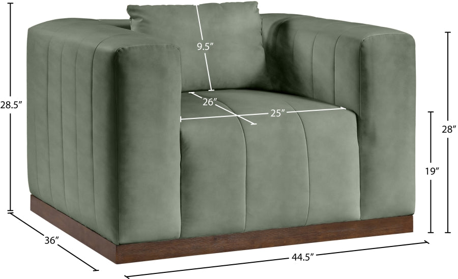 Mallina Vegan Leather Upholstered Accent Chair