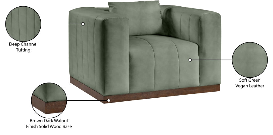 Mallina Vegan Leather Upholstered Accent Chair