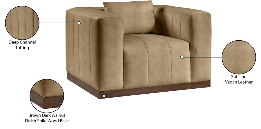 Mallina Vegan Leather Upholstered Accent Chair