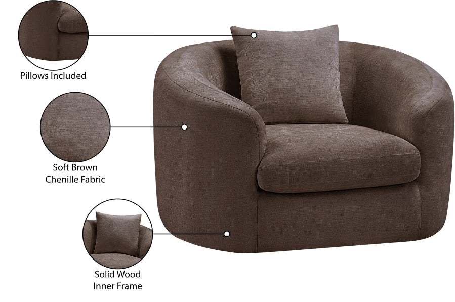 Penelope Chenille Fabric Upholstered Accent Chair