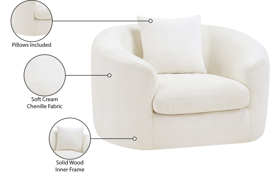 Penelope Chenille Fabric Upholstered Accent Chair