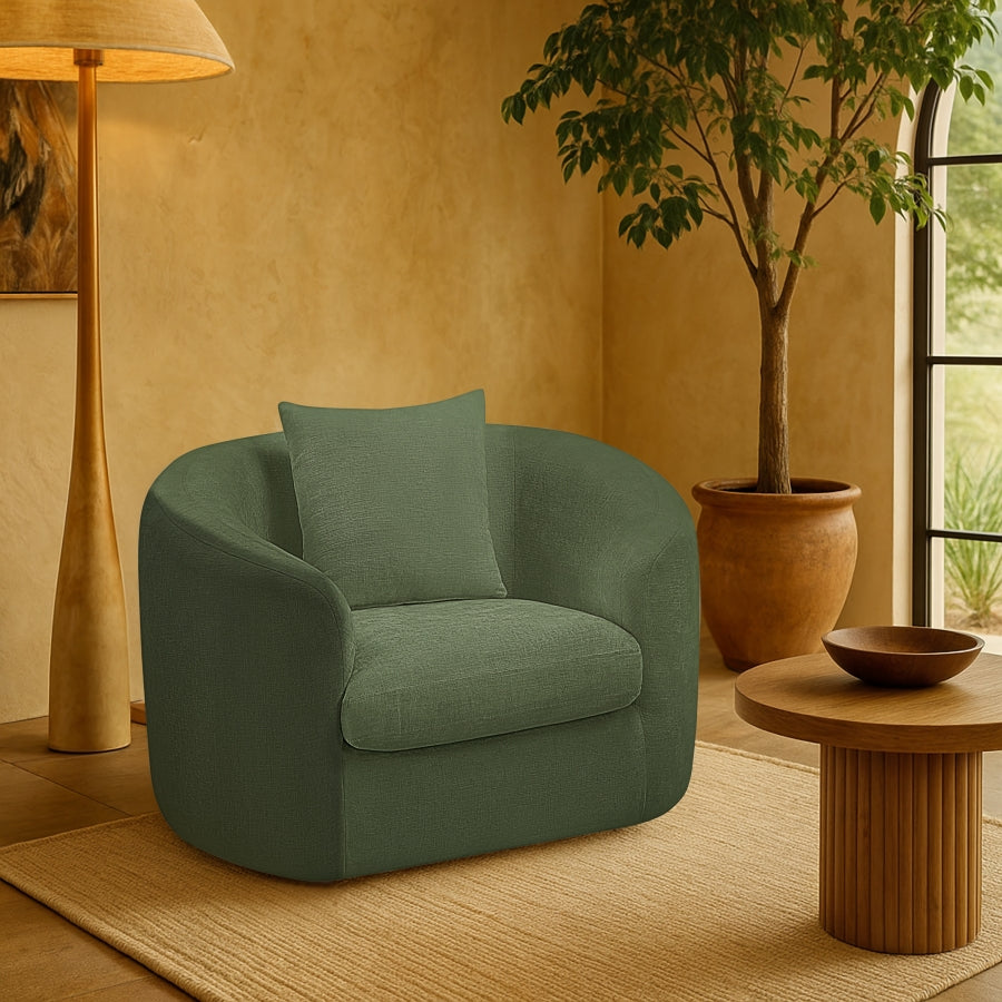 Penelope Chenille Fabric Upholstered Accent Chair