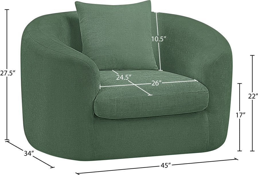 Penelope Chenille Fabric Upholstered Accent Chair