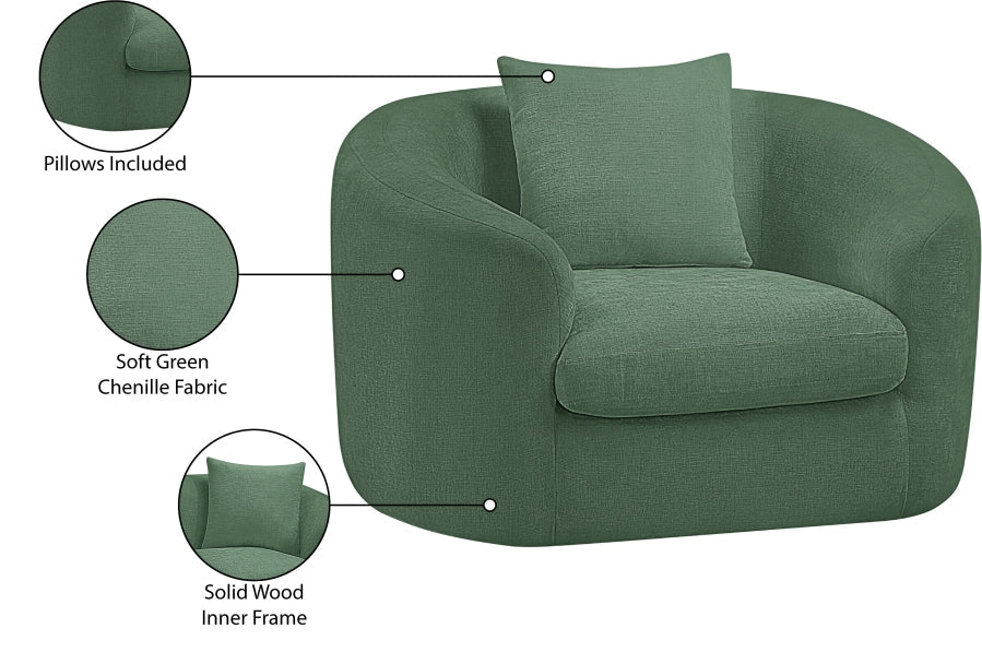 Penelope Chenille Fabric Upholstered Accent Chair