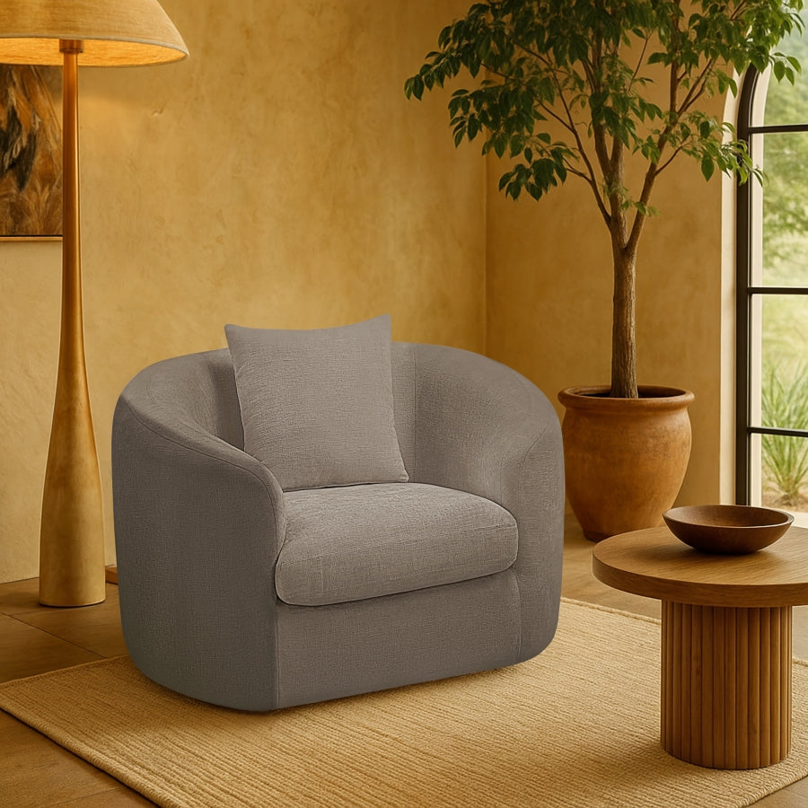 Penelope Chenille Fabric Upholstered Accent Chair