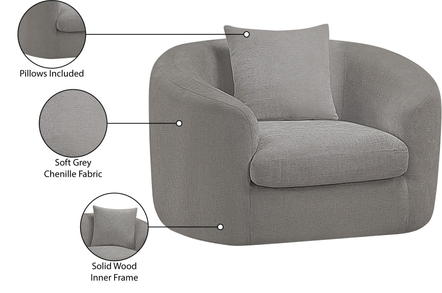 Penelope Chenille Fabric Upholstered Accent Chair