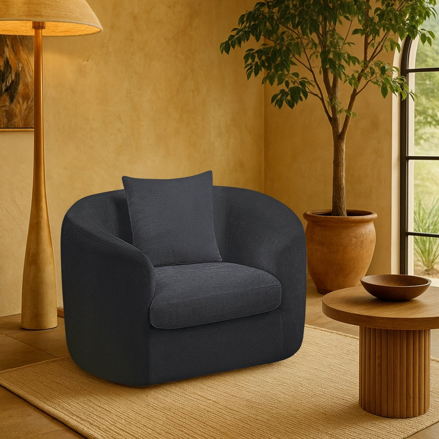 Penelope Chenille Fabric Upholstered Accent Chair