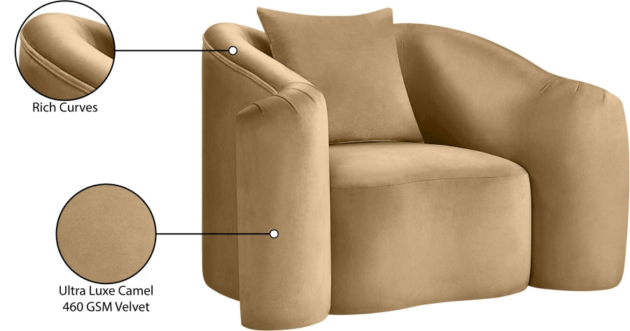 Destin Velvet Upholstered Accent Chair
