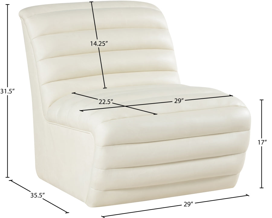 Vega Vegan Leather Upholstered Accent Chair
