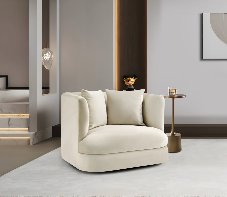 Alder Velvet Upholstered Accent Chair