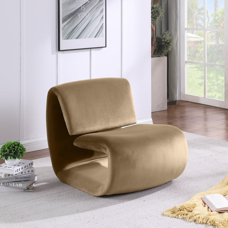 Nouveau Velvet Upholstered Accent Chair