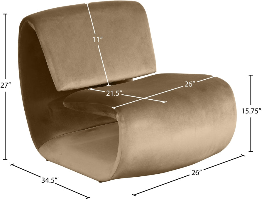 Nouveau Velvet Upholstered Accent Chair