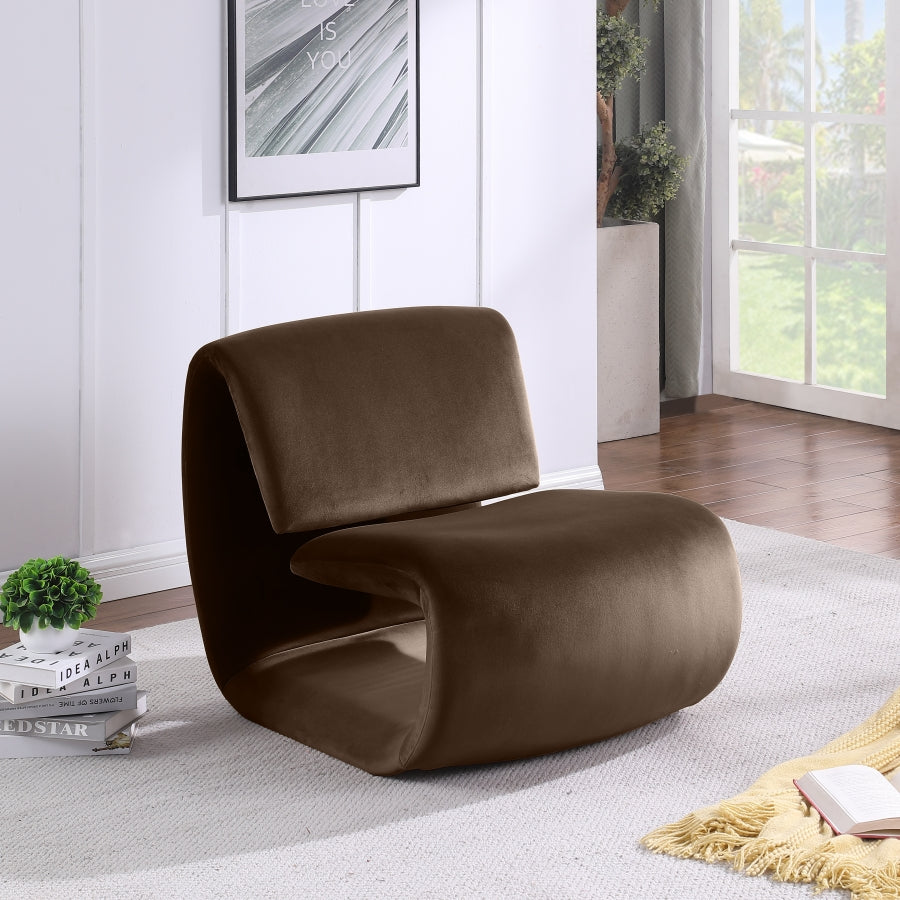 Nouveau Velvet Upholstered Accent Chair
