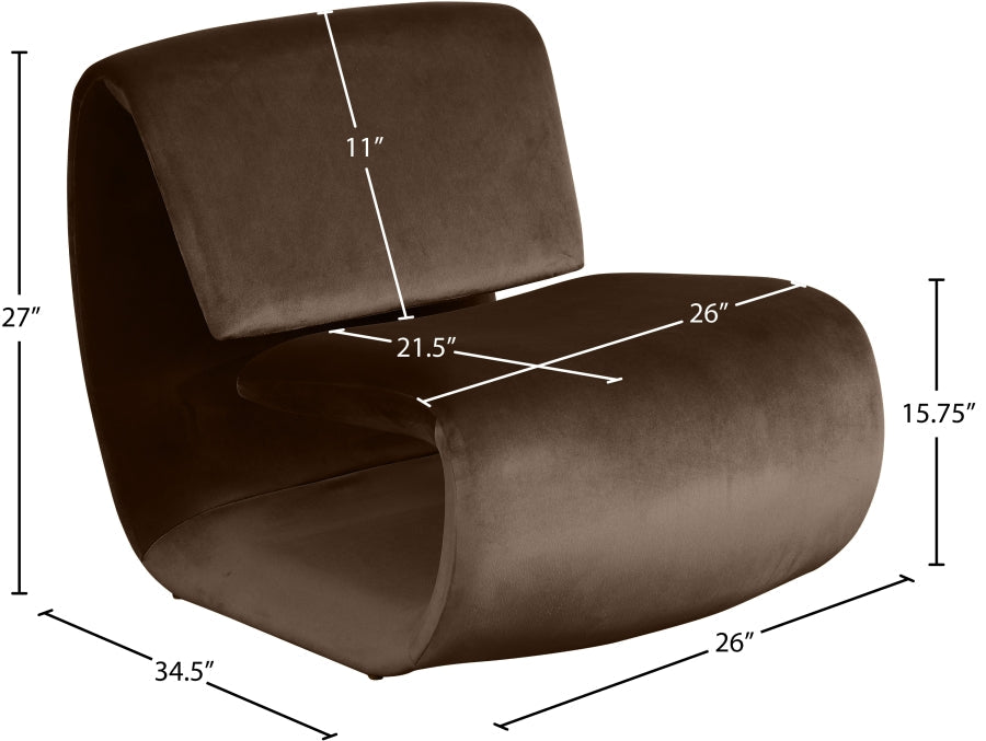 Nouveau Velvet Upholstered Accent Chair