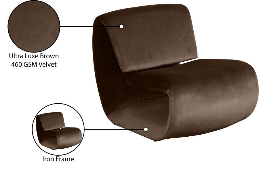 Nouveau Velvet Upholstered Accent Chair