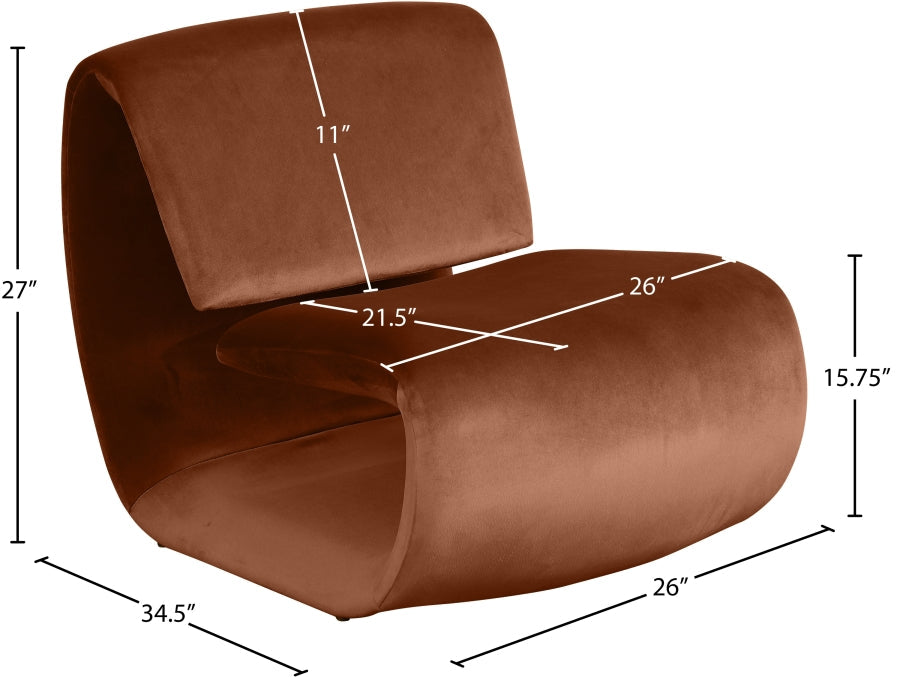 Nouveau Velvet Upholstered Accent Chair