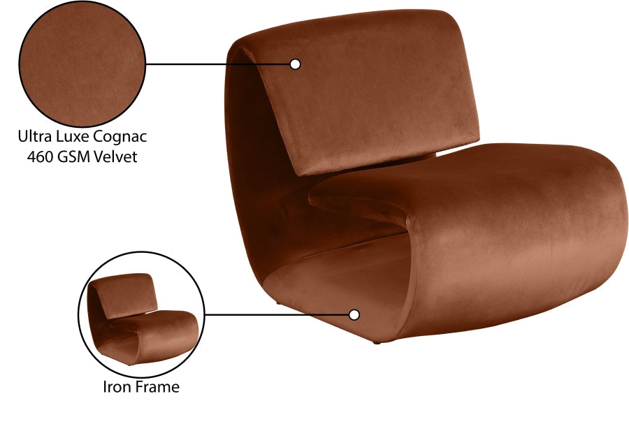Nouveau Velvet Upholstered Accent Chair