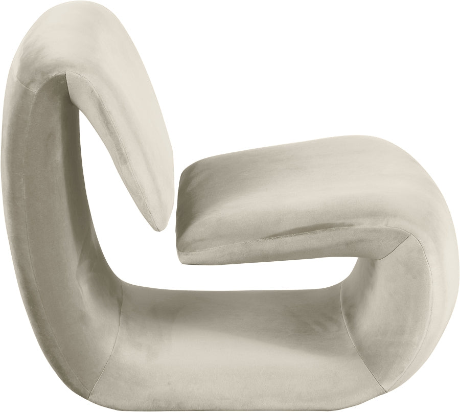 Nouveau Velvet Upholstered Accent Chair