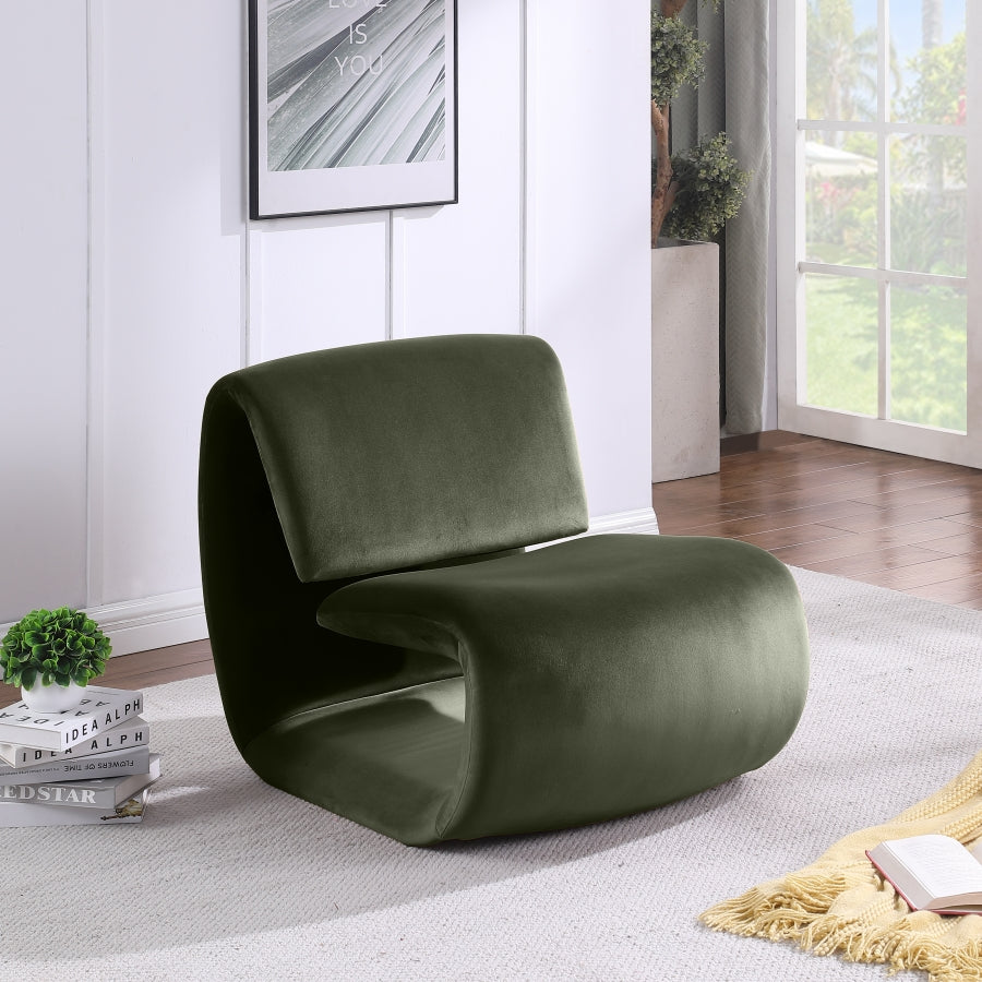 Nouveau Velvet Upholstered Accent Chair